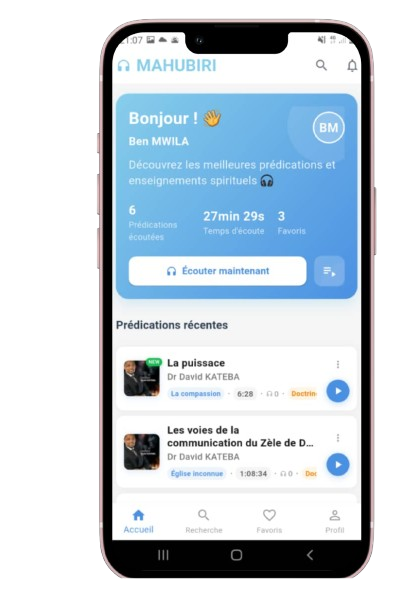 Page de connexion Mahubiri